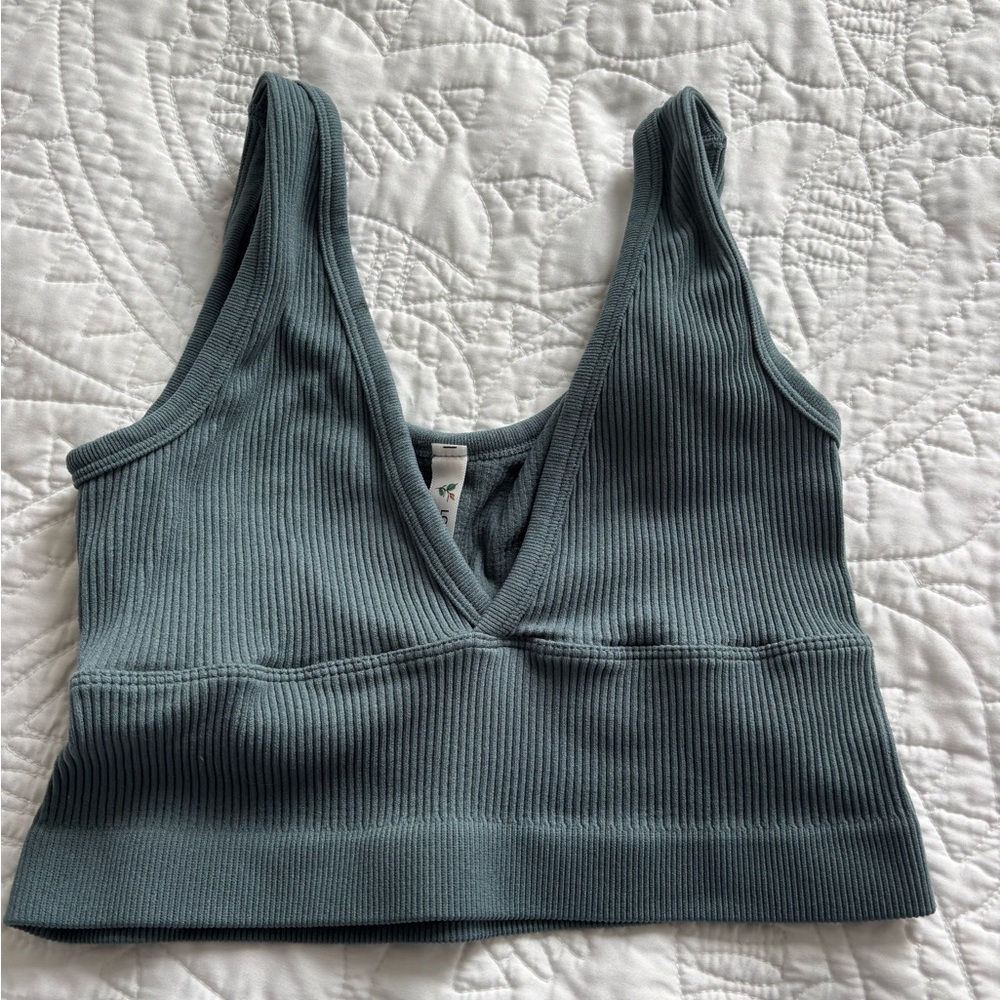 Green Crop Top